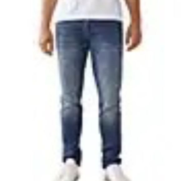 True Religion Rocco Relaxed Skinny Blue Stretch Cotton Denim Jeans Size 30 - Picture 8 of 8